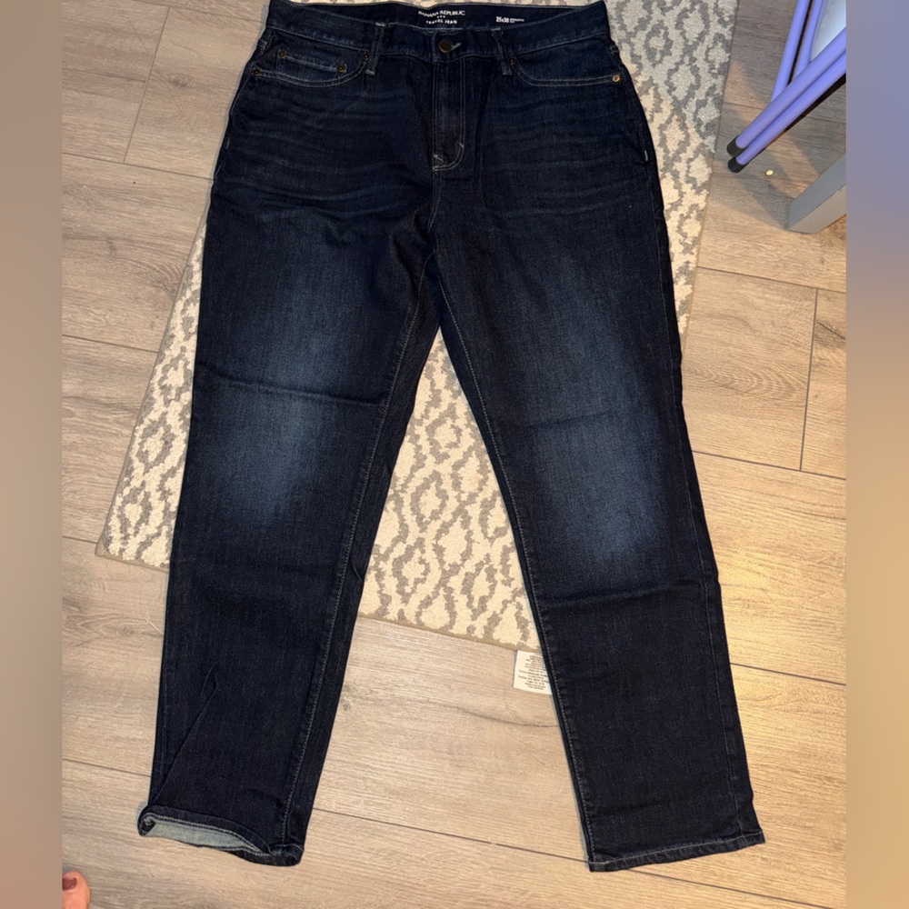 Banana Republic Men's Slim Straight Jeans - Dark Blue